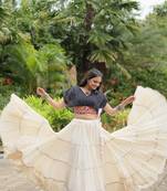 black Adorable Designer Readymade Cotton Lehenga choli Set for NAVRATRI -2024