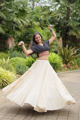 black Adorable Designer Readymade Cotton Lehenga choli Set for NAVRATRI -2024 3