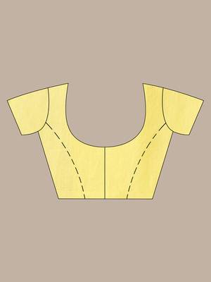 Banana yellow muslin soft saree with embroidered work 5