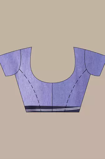 Lavender muslin soft saree with embroidered work
