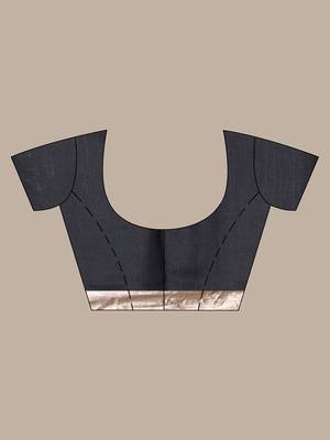 Black silk matka soft saree with nakshi motifs 5