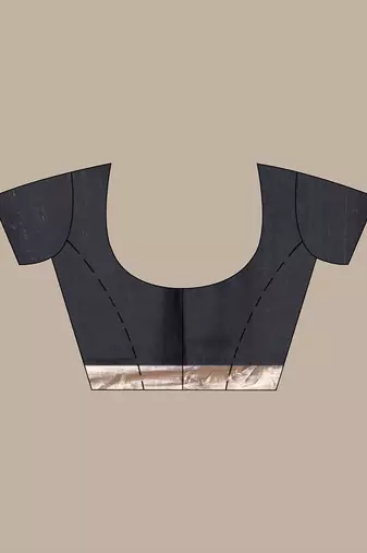 Black silk matka soft saree with nakshi motifs
