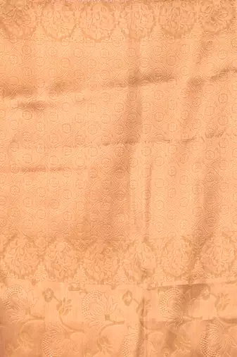 All over zari weaving beige brocade silk soft saree