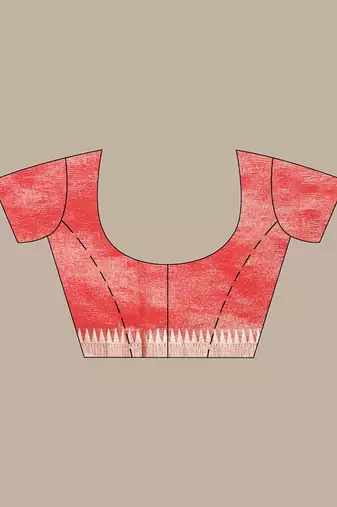 Red crush tissue saree with zari border
