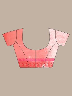 Beige tissue checkbox pattern saree with ganga jamuna zari border 5