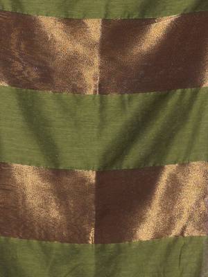 Moss green and purple patli pallu cotton soft saree with stripes zari pattern 4
