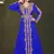 Royal Blue color Full Sleeves Handmade Moroccan Kaftan