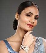 Gold brass polish kundan polki kidiya pearls bracelet