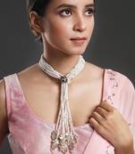 Multicolor gold polish brass necklace