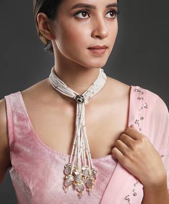 Multicolor gold polish brass necklace 3
