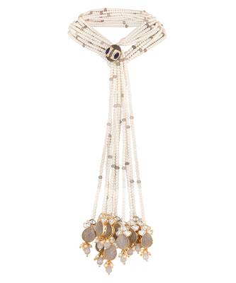 Multicolor gold polish brass necklace 4
