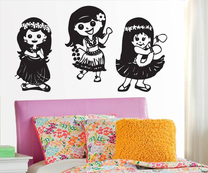 la la la le o  dolls wall art silhouette