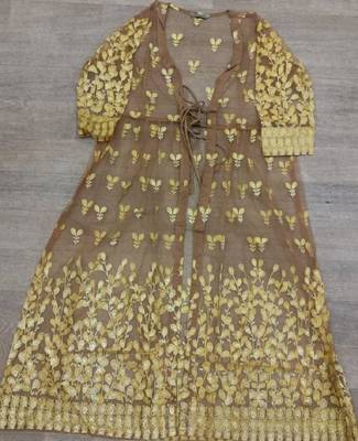 Brown Santoon Floral Embroidered Salwar Suit with Stylish Jacket 5
