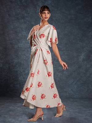 White and red floral maxi dress 3