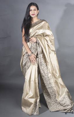 Banglori Raw Silk Saree With Rich Pallu And Bontrast Blouse Piece 1