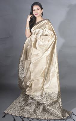 Banglori Raw Silk Saree With Rich Pallu And Bontrast Blouse Piece 2