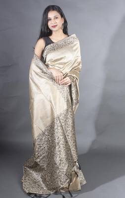 Banglori Raw Silk Saree With Rich Pallu And Bontrast Blouse Piece 5