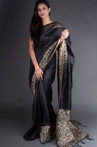 Banglori Raw Silk Saree With Rich Pallu And Contrast Blouse Piece