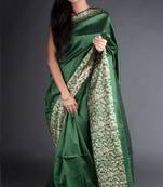 Banglori Raw Silk Saree With Rich Pallu And Bontrast Blouse Piece