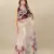 Cream Organza Saree With Unstitched Blouse Piece