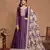 Lavender art silk graceful anarkali dress with beautiful print and elegant embroidery work