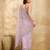 Trendmalls Rose Pink Festive Net Embroidery Sequins Work Saree 