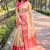 Chiku Tissue Silk Woven Graceful Girlie Partywear Traditional Saree For Festive Season