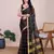 Black Traditional Kota Doriya c Weaving Jari Festive Rajasthani Festive Saree