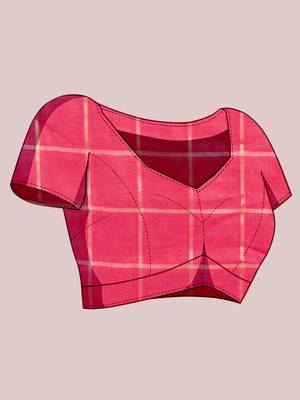 Pink Traditional Kota Doriya c Weaving zari Festive Rajasthani Festive Saree 4