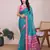 Sea Green Kota Doriya c Weaving Jari Traditioanlly Rich Trendy Festive Indian Saree