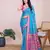 Turquoise Kota Doriya c Weaving Jari Traditioanlly Rich Trendy Festive Indian Saree