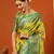 Light Green Jaccaurd Oraganza Silk Bollywood  Saree With Blouse