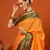 Musturd Jaccaurd Cotton Silk Mysore Silk Blend Saree With Blouse