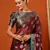 Maroon Jaccaurd Oraganza Silk Bollywood  Saree With Blouse