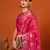 Pink Jaccaurd Oraganza Silk Bollywood  Saree With Blouse