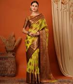 Maroon Jaccaurd Oraganza Silk Bollywood  Saree With Blouse