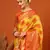 Red Jaccaurd Oraganza Silk Bollywood  Saree With Blouse