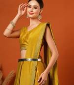 Mustard  Rangoli Silk  Bollywood  Saree With Blouse