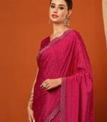 Pink  Rangoli Silk  Bollywood  Saree With Blouse