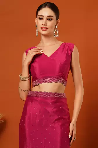 Pink  Rangoli Silk  Bollywood  Saree With Blouse