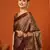 Beige Woven Zari Work Cotton Silk Saree With Blouse