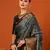 Grey Woven Zari Work Cotton Silk Saree With Blouse
