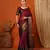 Red Cotton Silk Zari work Embroidered Saree with Blouse