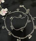 Indian oxidized silver plated ghungroo waistbelt women for weddings adjustable boohoo kamarband