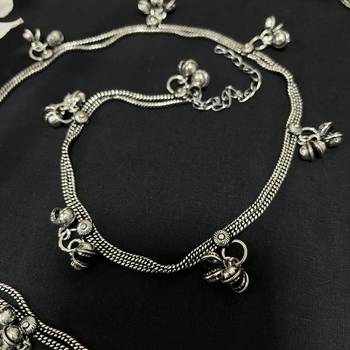 Indian oxidized silver plated ghungroo waistbelt women for weddings adjustable boohoo kamarband 3