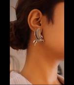 Indian oxidized horse earrings silver plated studs german silver stud jewelry for women earrings