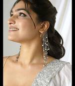 Handmade silver non pierced ghungroo earcuff earrings oxidized indian drop earrings german silver