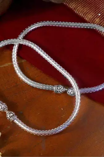 Silver anklet, strand anklet, oxidised anklet, bollywood jewellery, german silver anklet set