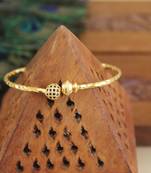 Designer gold plated cz  adjustable kada