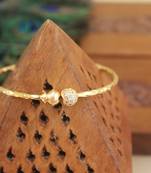 Designer gold plated cz  adjustable kada
